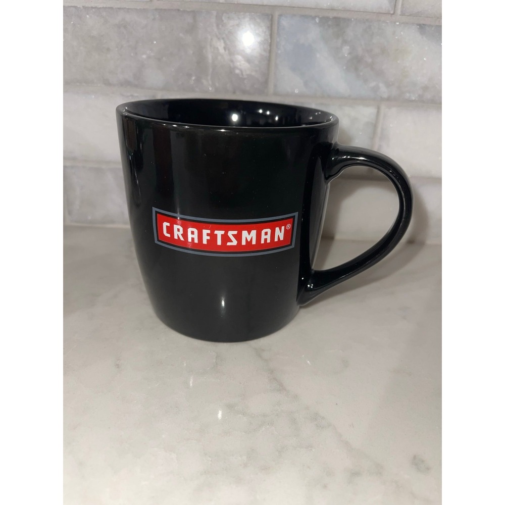 Craftsman‎ Black Mug, Red Logo